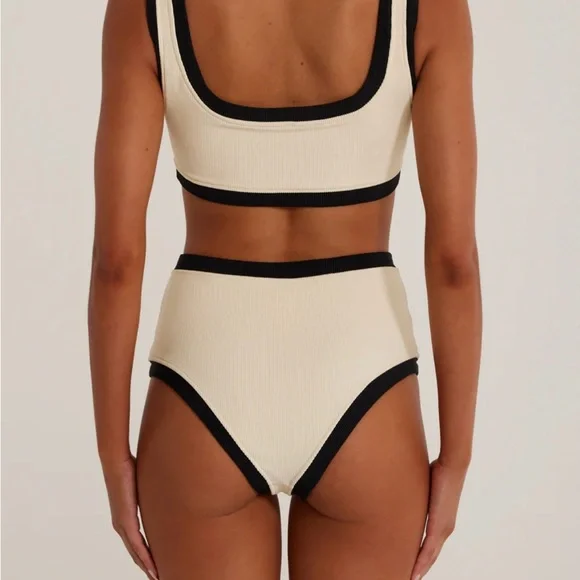 SAME Los Angeles - Two-Tone Button Bikini Set - Picture 5 of 7